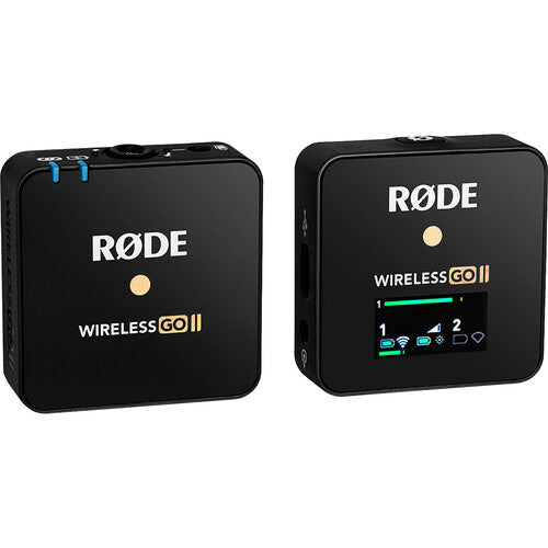 RODE Wireless GO II Single 1-Person Compact Digital Wireless Omni Lavalier Microphone System/Recorder Kit (2.4 GHz, Black)