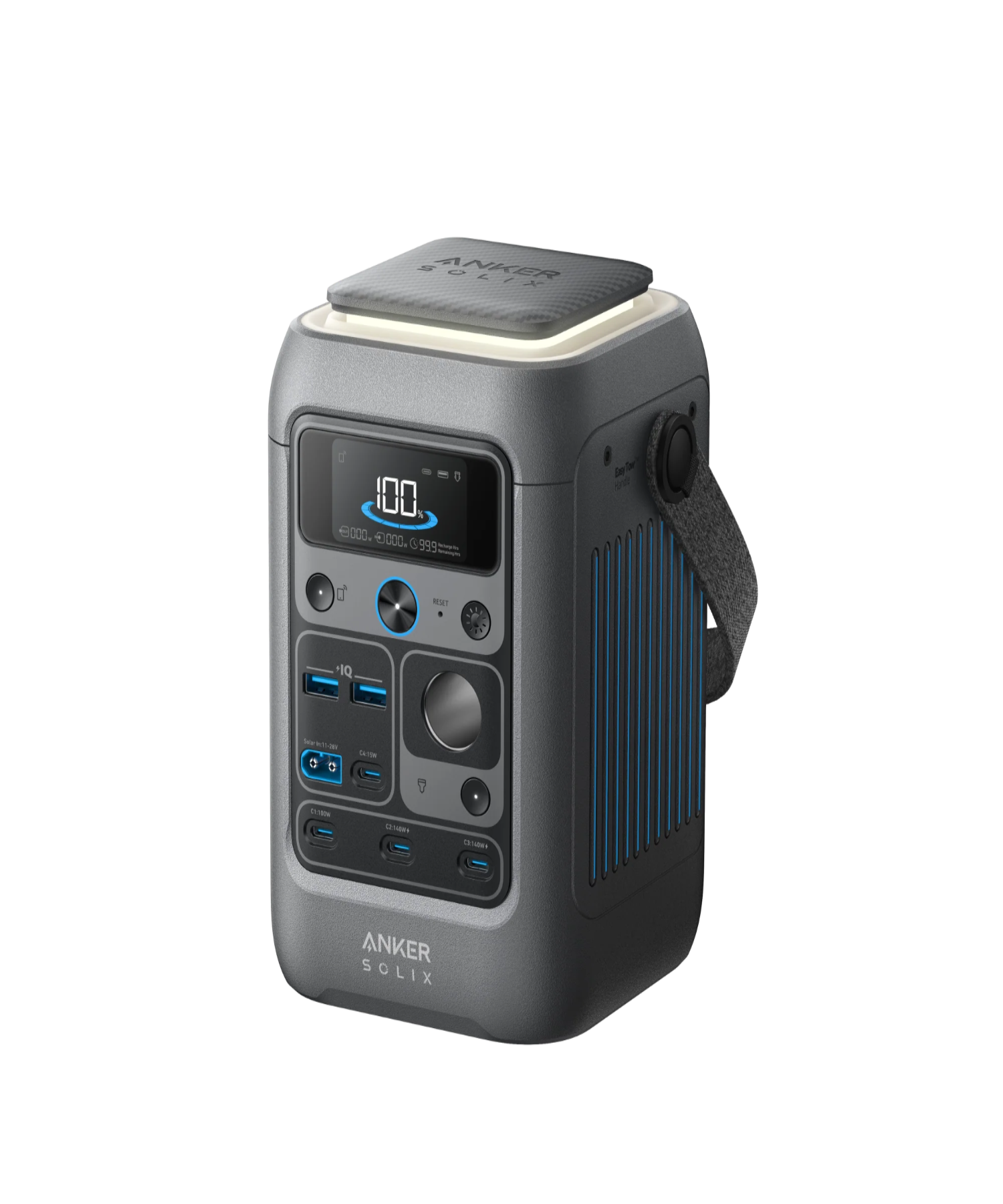 SOLIX C300 DC Power Bank Station, Outdoor 288Wh (90,000mAh), Portable Power Station for Multiple Devices, LiFePO4 Battery, 300W Solar Generator, For Camping, Traveling, and Emergencies