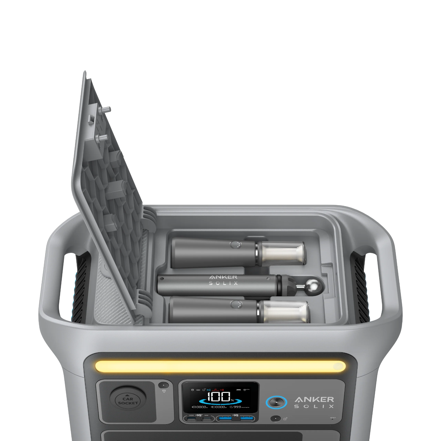 SOLIX C800 Plus Portable Power Station, 1200W (Peak 1600W) Solar Generator with Camping Lights, 768Wh LiFePO4 Battery for Outdoor Camping, RVs, Road Trip, Power Outages