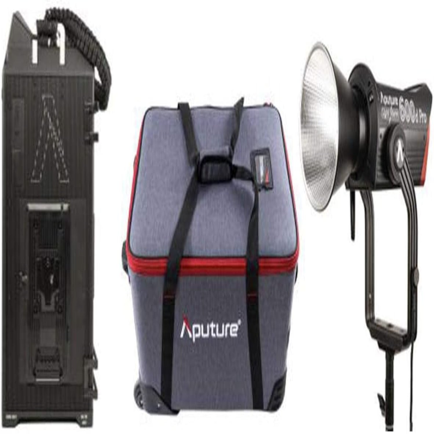 Aputure LS 600d Pro Light Storm Daylight LED Light (V-Mount), Color: 5600K, CRI/TLCI: 96 Beam Angle with 55° Reflector, Wireless DMX, Bluetooth Control