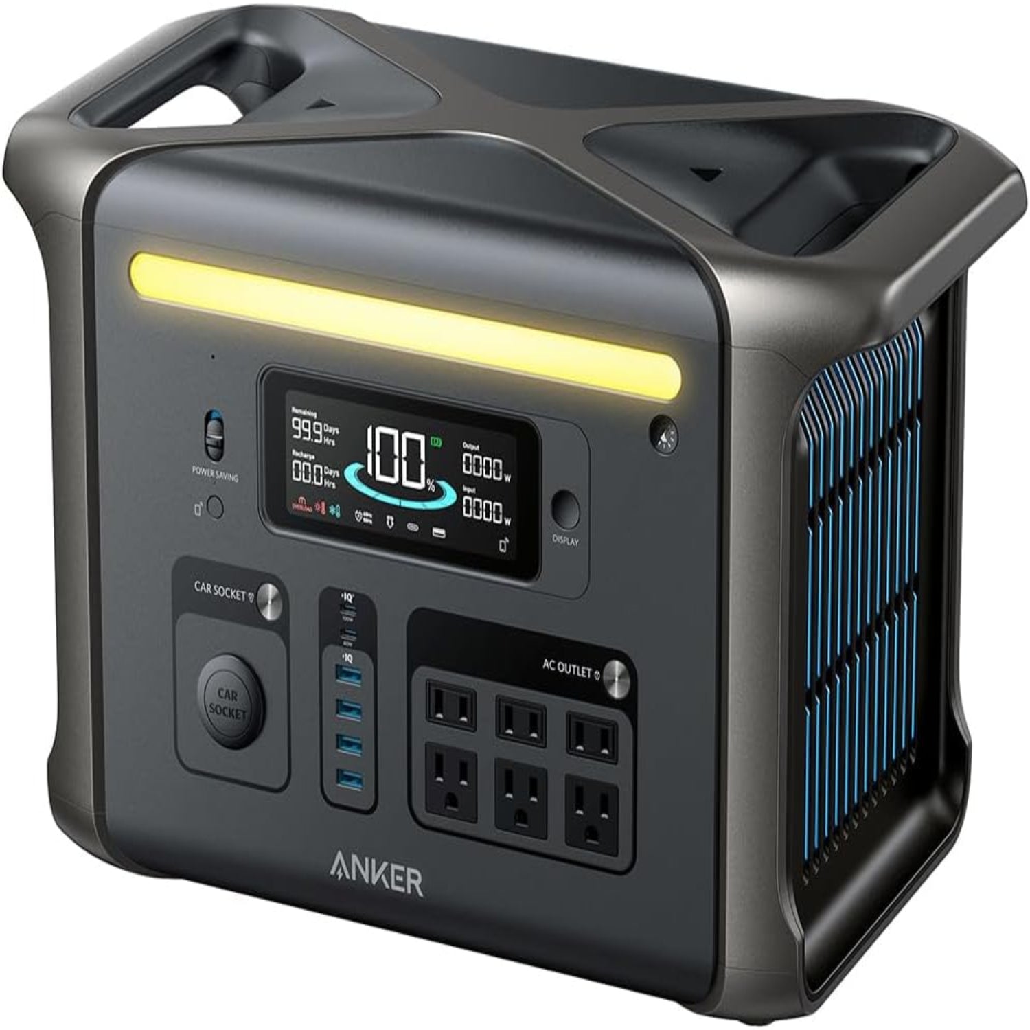 Anker SOLIX F1500 Portable Power Station, 1800W Solar Generator, PowerHouse Design, 1536Wh Battery Generators for Home Use, LiFePO4 Power Station for Outdoor Camping and RVs