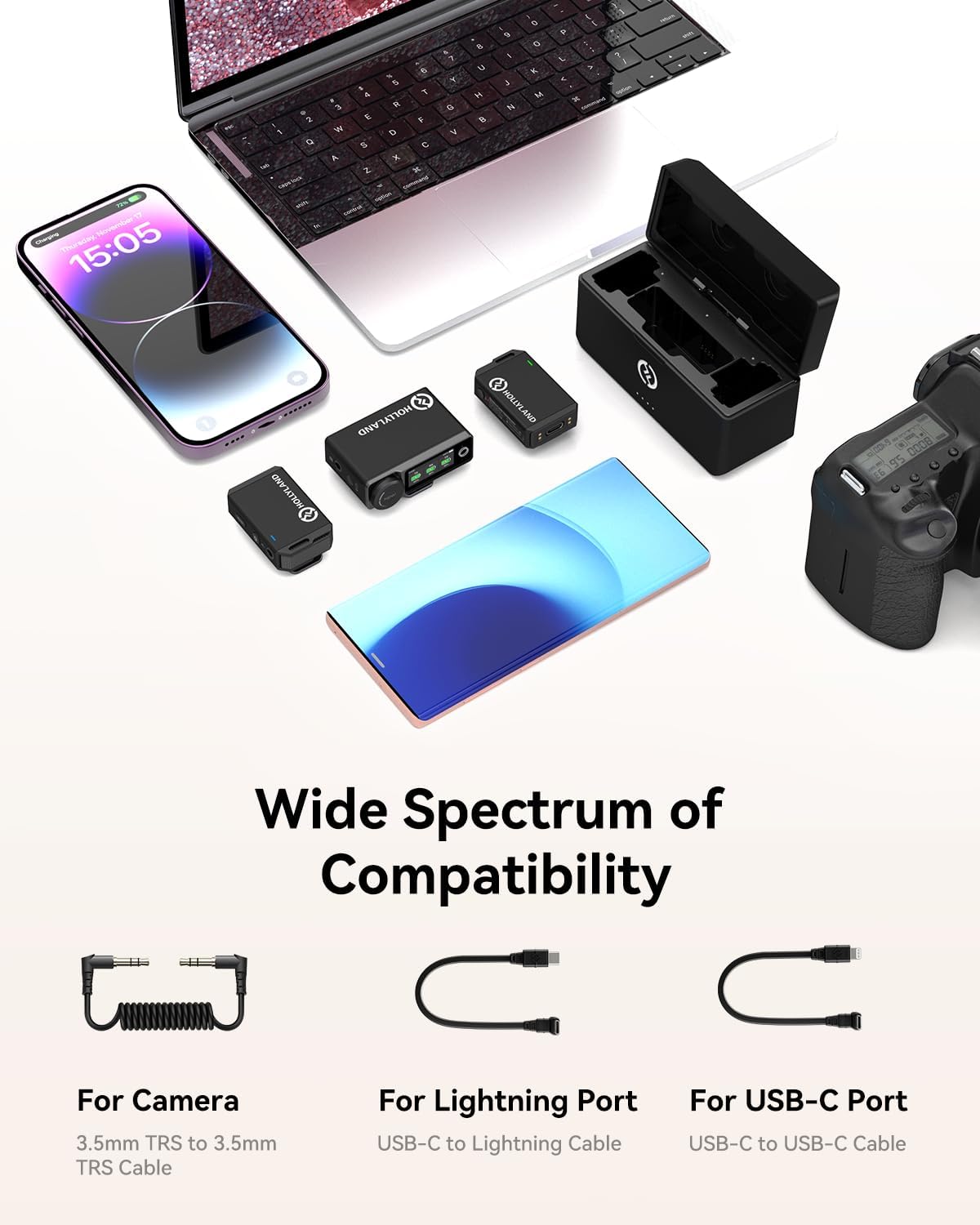 Hollyland LARK MAX Solo Wireless Microphone System (2.4 GHz, Black)