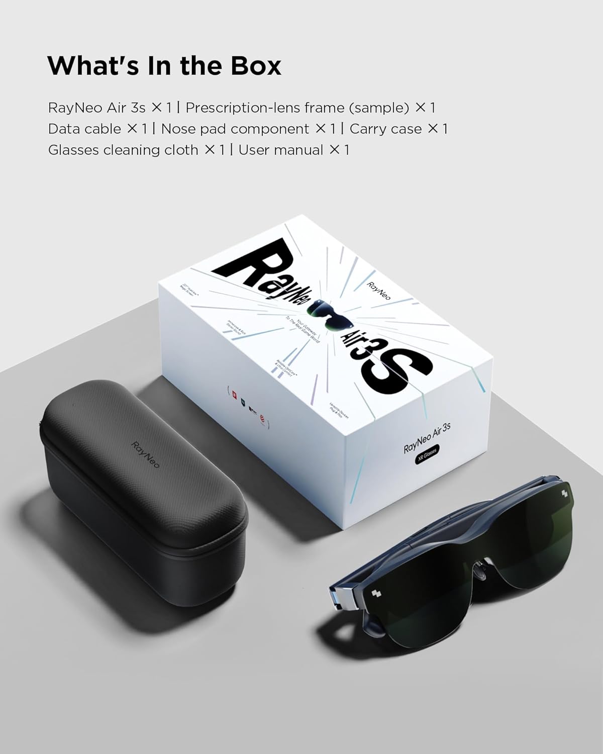 TCL RayNeo Air 3s AR/XR Smart Glasses - 4 Speakers, 201" 120Hz FHD OLED Display, Binge-Watcher/Gamer Glasses for iPhone 16/15 series, iPad.