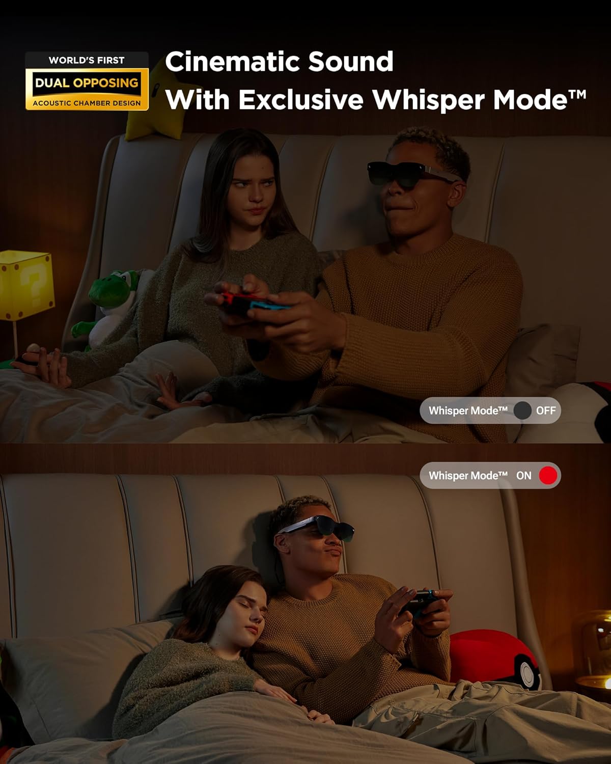 TCL RayNeo Air 3s AR/XR Smart Glasses - 4 Speakers, 201" 120Hz FHD OLED Display, Binge-Watcher/Gamer Glasses for iPhone 16/15 series, iPad.