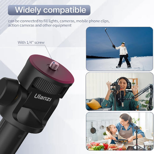 ULANZI MT-79 Portable Adjustable Photography Light Stand | 39-207cm Adjustable Sturdy Tripod Stand | Load Capacity: 1kg