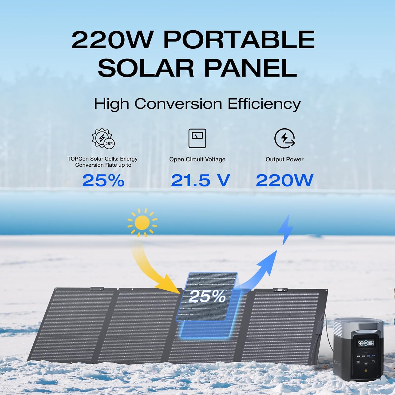 Ecoflow Solar Panel - 220W Bifacial (Box Open)