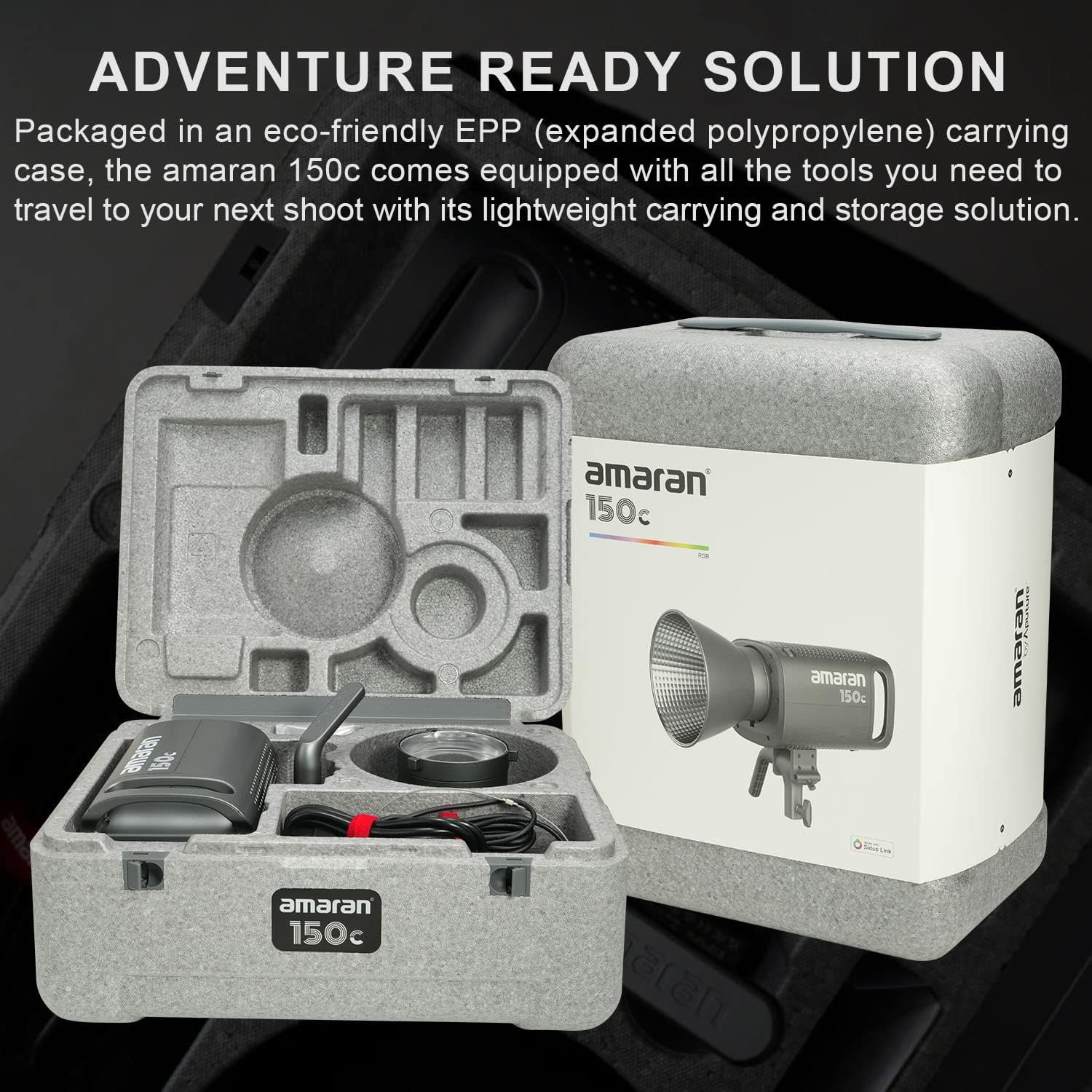 Aputure Amaran 150c 150W RGBWW Full-Color Bowens Mount Point-Source LED Light Grey