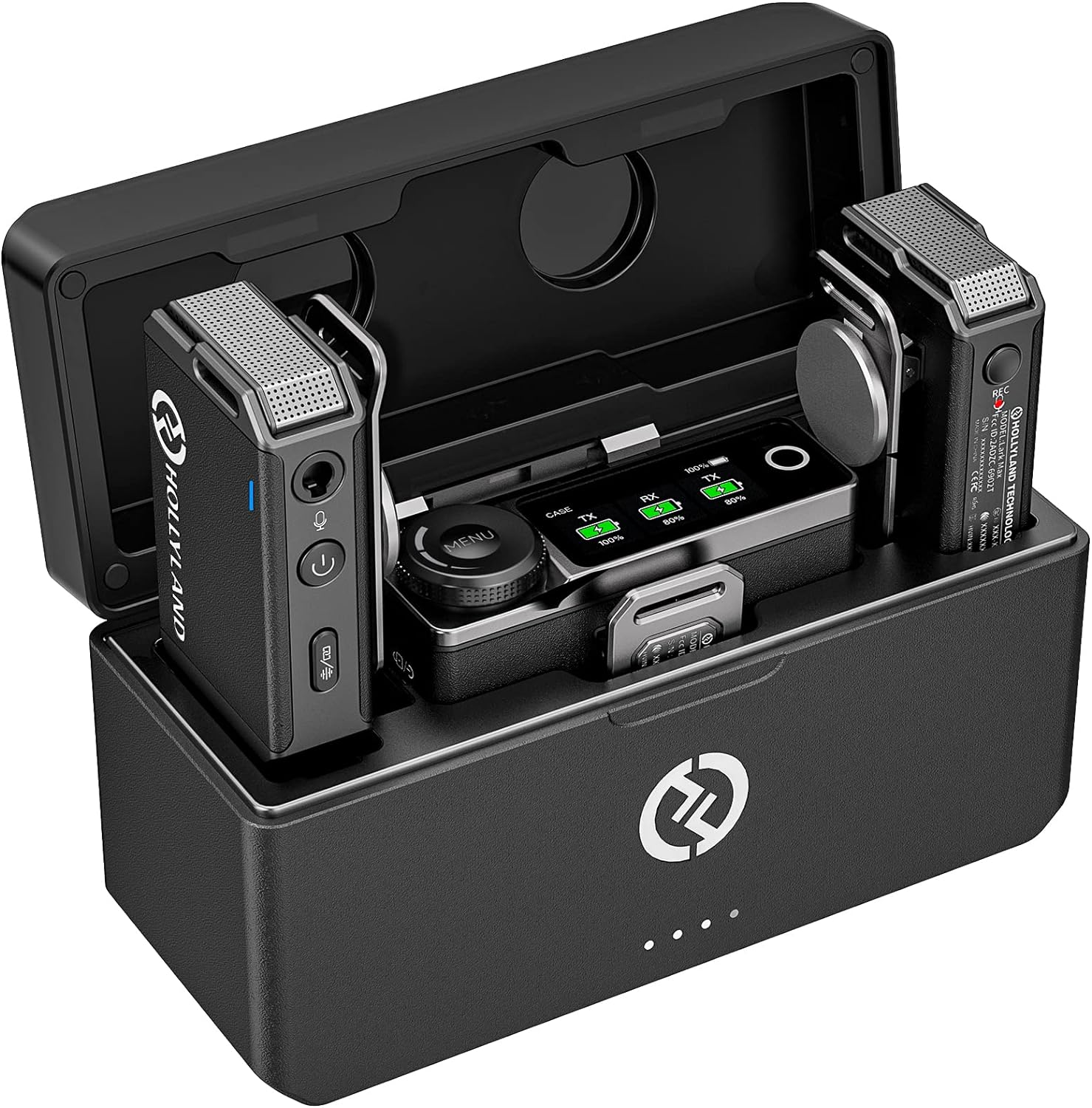 Hollyland LARK MAX Duo 2-Person Wireless Microphone System (2.4 GHz, Black)