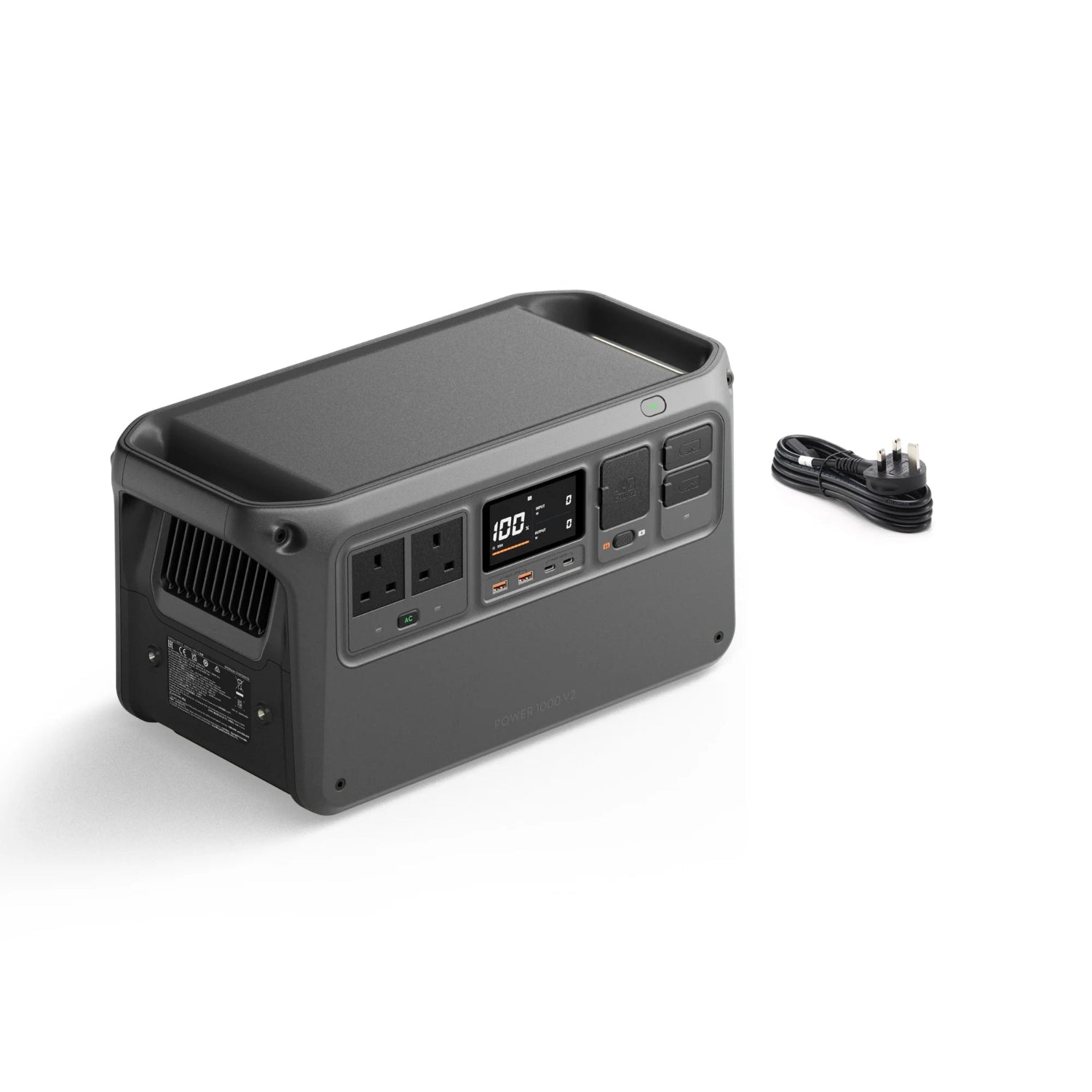DJI Power 1000 V2 Portable Power Station, 1024Wh LFP Battery, Compact Size, 2600W Stable Output, 0-80% Recharge in 37 Mins, Electric Generator for Home, Camping, RVs, Off-Grid