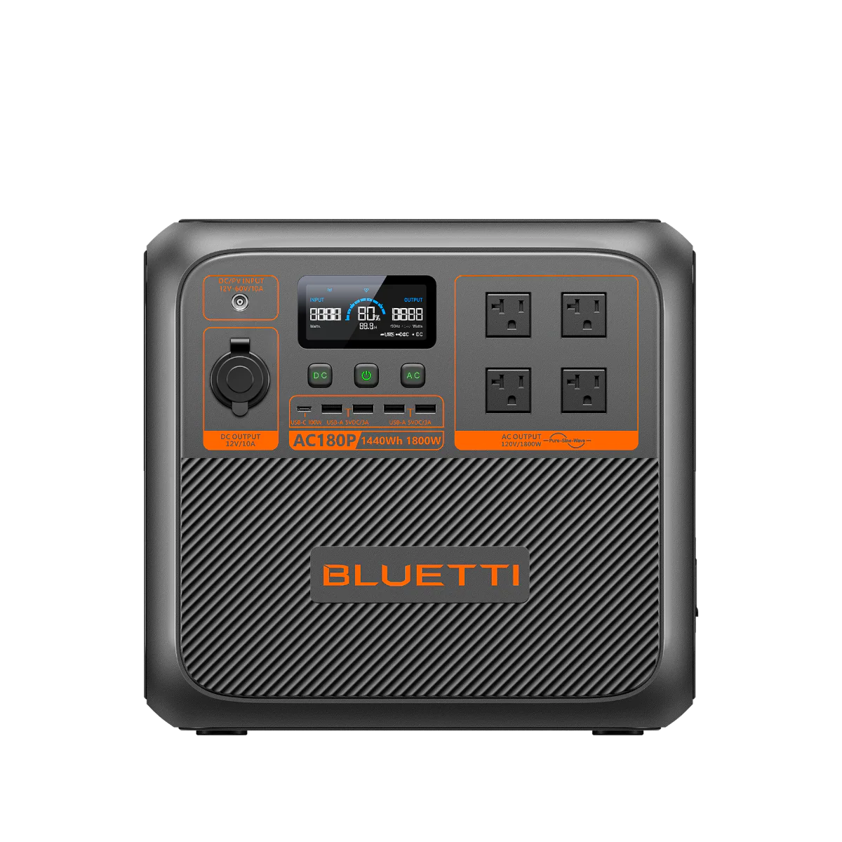 BLUETTI AC180P Solar Portable Power Station (1,800W, 1440WH) UK Plug.