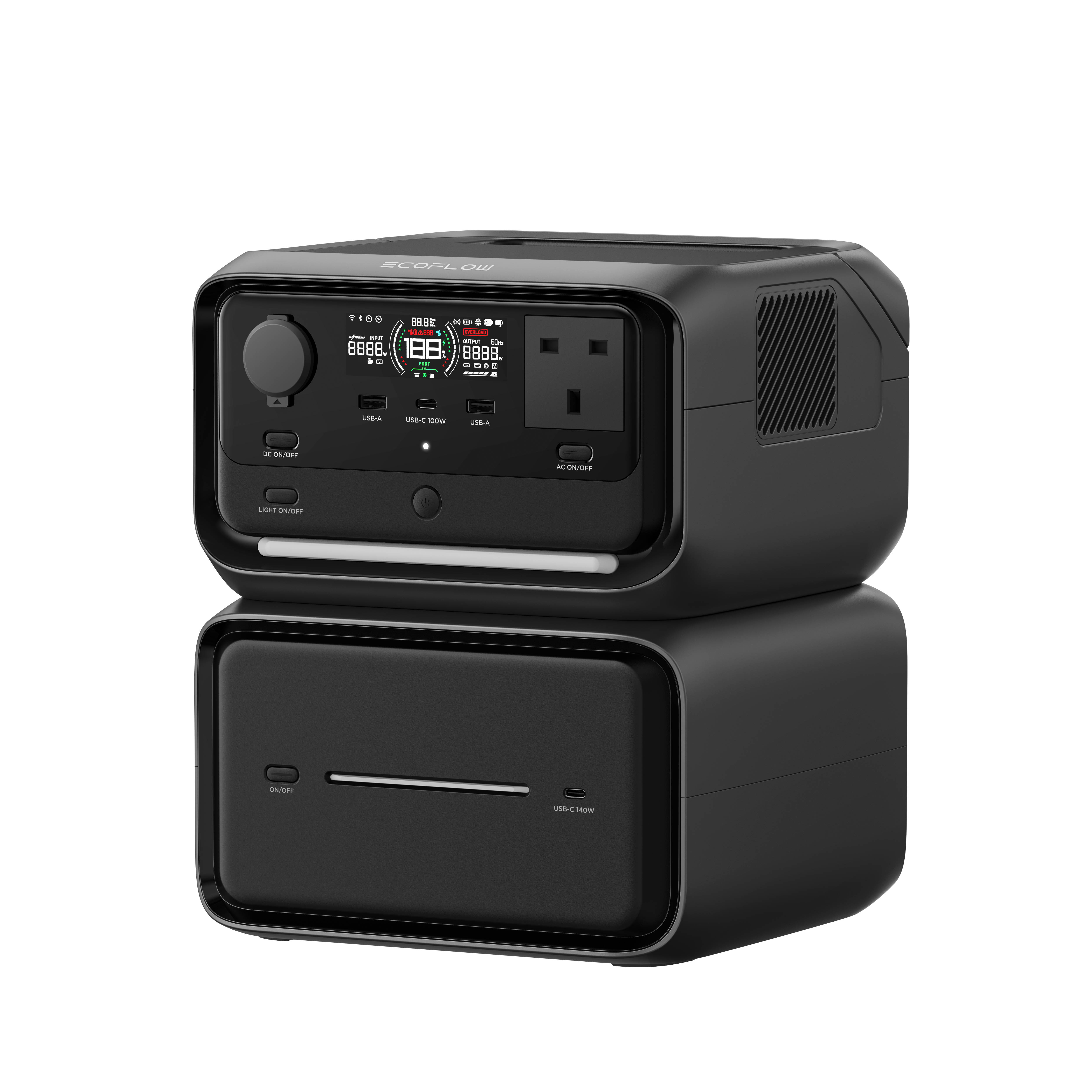 EcoFlow RIVER 3 Max Plus (RIVER 3 Plus&EB600) Portable Power Station – 858Wh LFP Battery, 1200W Output