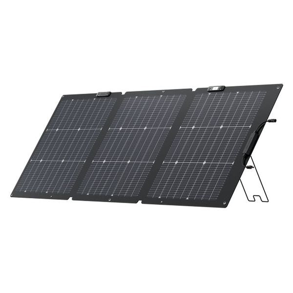 ECOFLOW 160W Bifacial Portable Solar Panel for Power Plants, 25% High Conversion Efficiency, Foldable Solar Panel with Adjustable Kickstand, IP68 Waterproof for Outdoor Camping