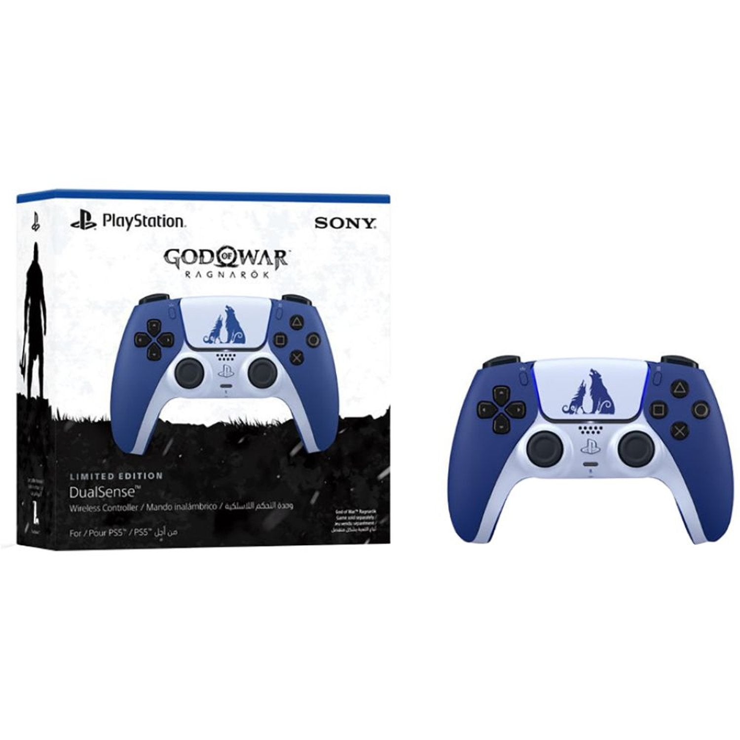 Sony PS5 DualSense Wireless Controller God of War Ravenrok Blue/White