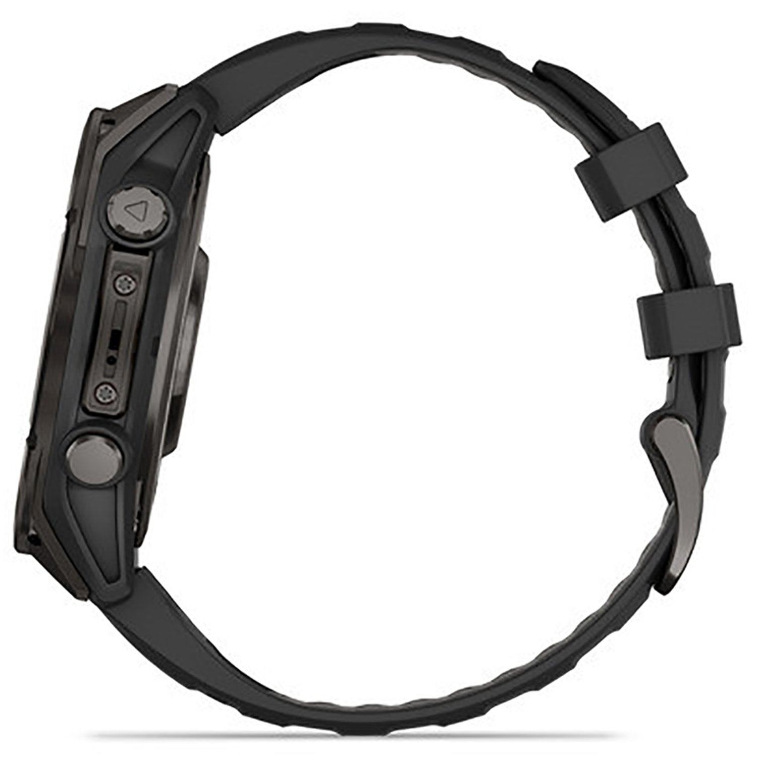 Garmin Fenix 8 AMOLED 47mm Smartwatch Sapphire Carbon Gray DLC Titanium With Black/Pebble Gray Silicone 010-02904-21