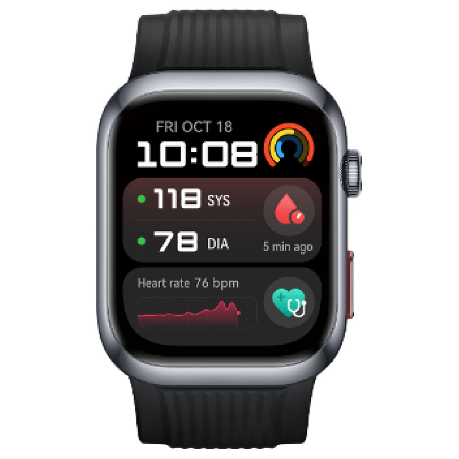 Huawei Watch D2 Smart Watch – Black/Fluoroelastomer Strap – (LCA-B10)