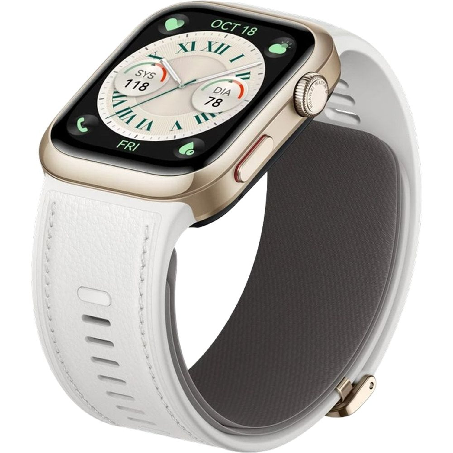 Huawei Watch D2 Smart Watch – Gold/White Composite Leather Strap – (LCA-B10)