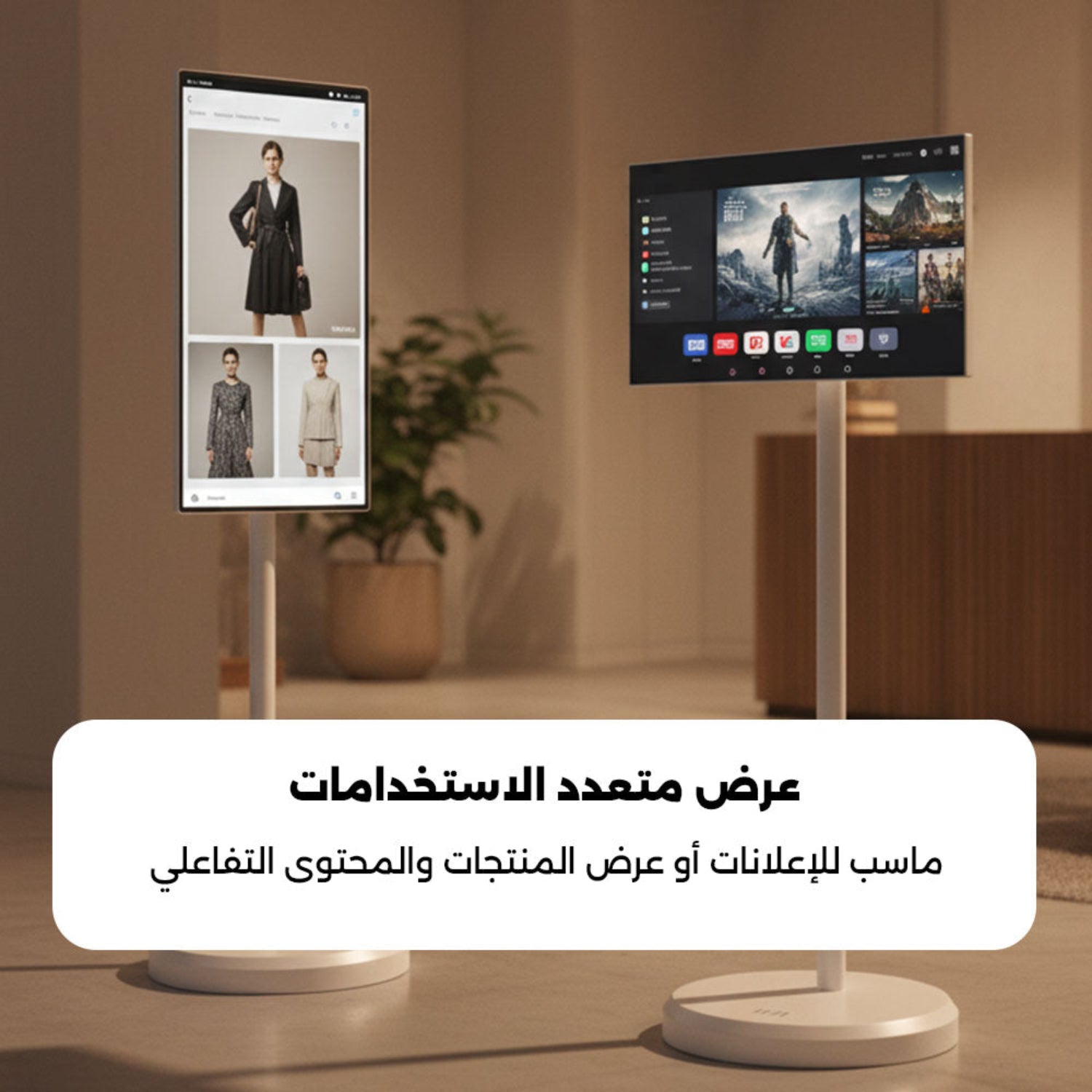 Taktik Floor Standing Smart Screen 21.5 Inch Android Touch Display with 1080p Resolution