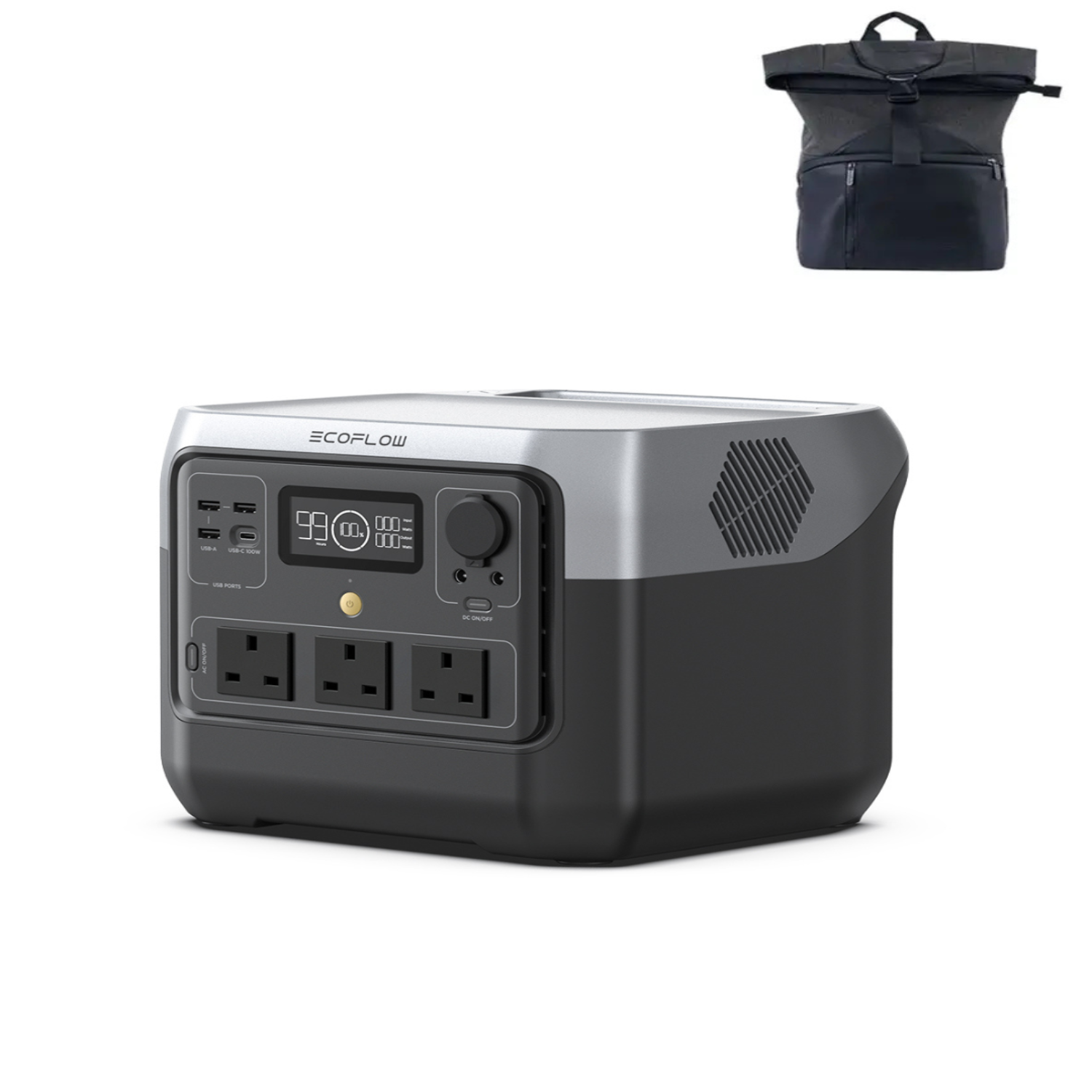 EcoFlow RIVER 2 PRO Portable Power Station with Free Bag (800W,768Wh)