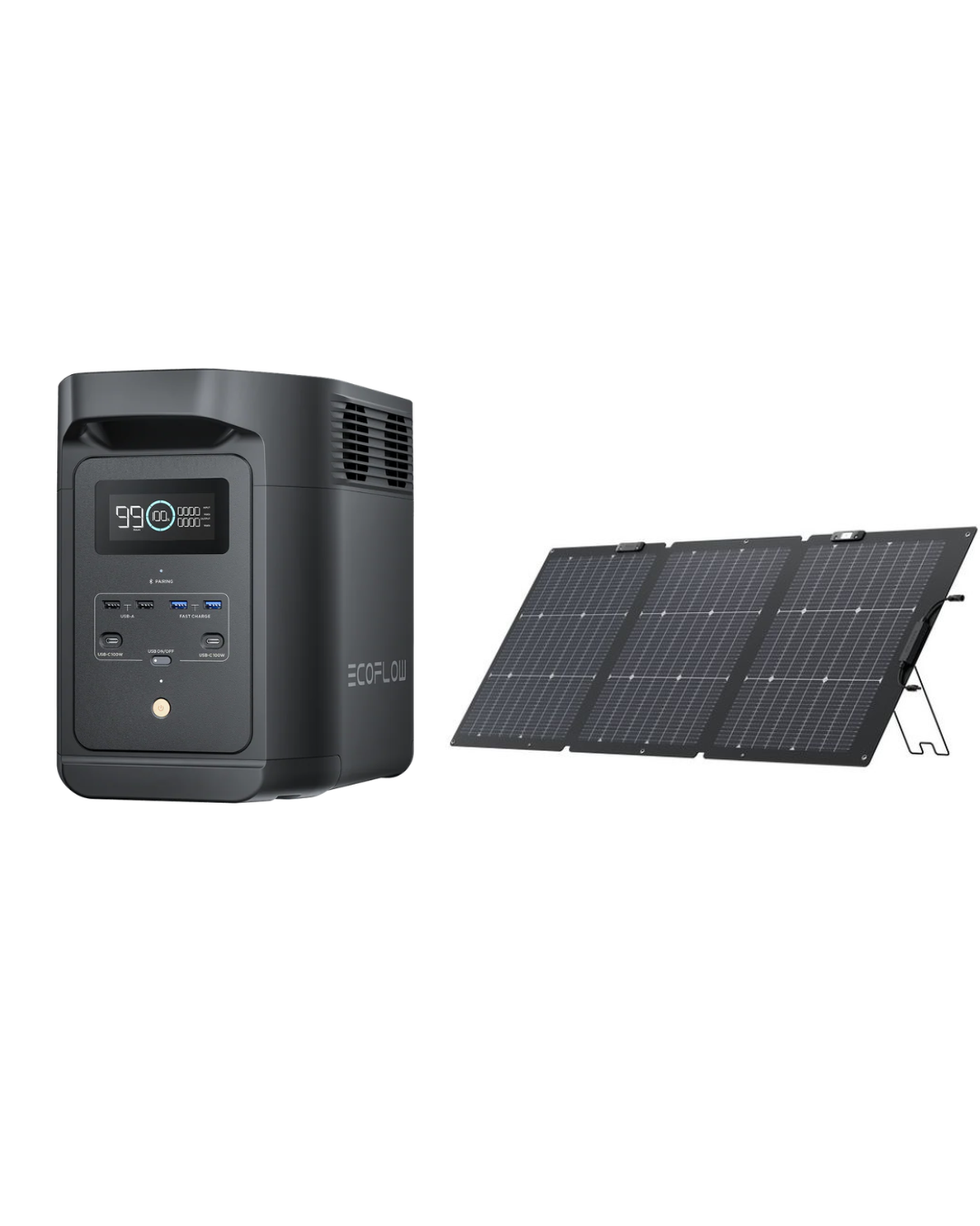 EcoFlow EF980 Portable Power Station (500W,980Wh) with 160W BiFacial Solar Panel