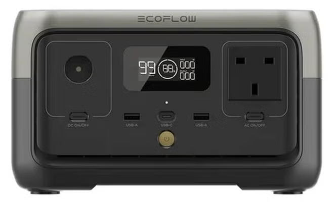 EcoFlow RIVER 2 Portable Power Station with Free Bag (300W,256Wh) (Box Open)