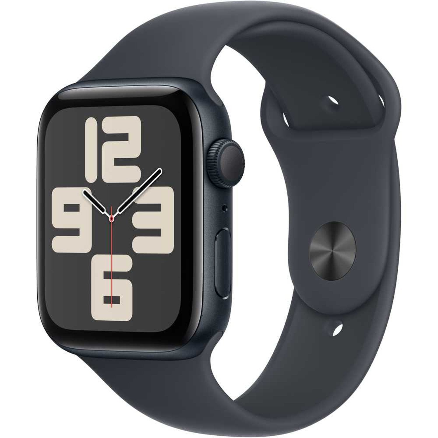 Apple Watch SE (2024) GPS 44mm Midnight Aluminum Case with Midnight Sport Band – M/L