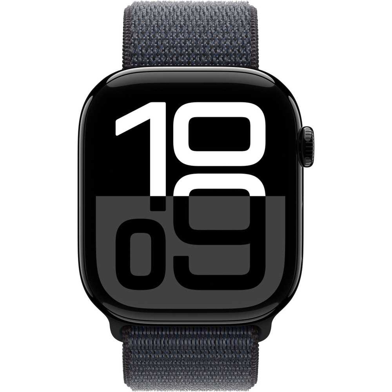 Apple Watch Series 10 GPS + Cellular 46mm Jet Black Aluminum Case with Ink Sport Loop