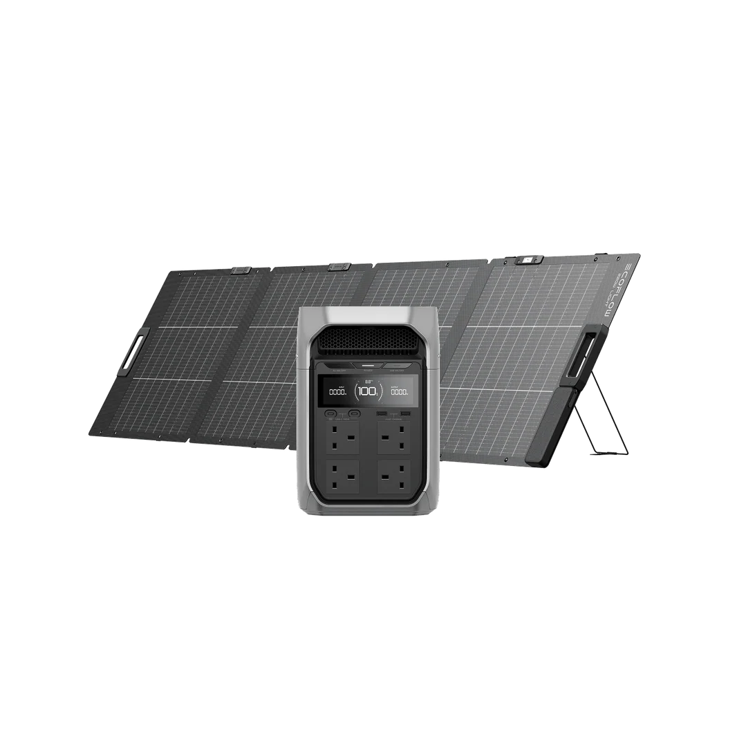 EcoFlow DELTA 3 Plus (1800W,1024WH) with EcoFlow 220W Bifacial Solar Panel