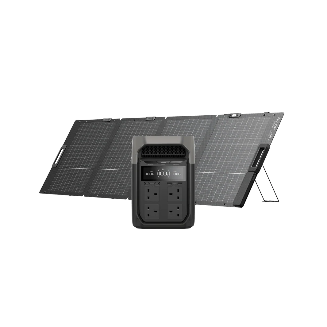 EcoFlow DELTA 3 (1800W,1024WH) with EcoFlow 220W Bifacial Solar Panel