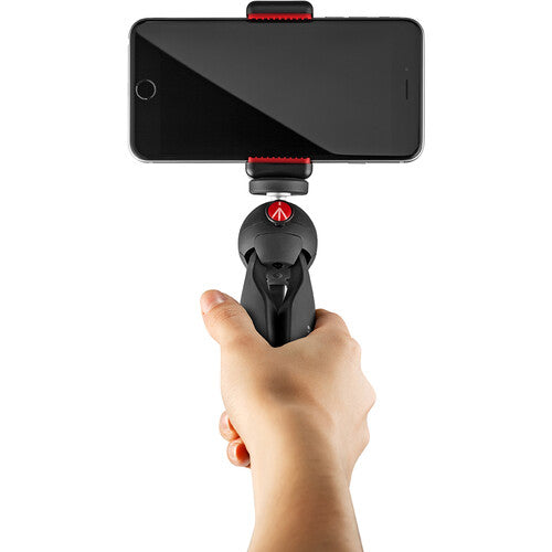 Manfrotto Pixi 2 Mini Tripod with Smartphone Clamp Black (Made in Italy)