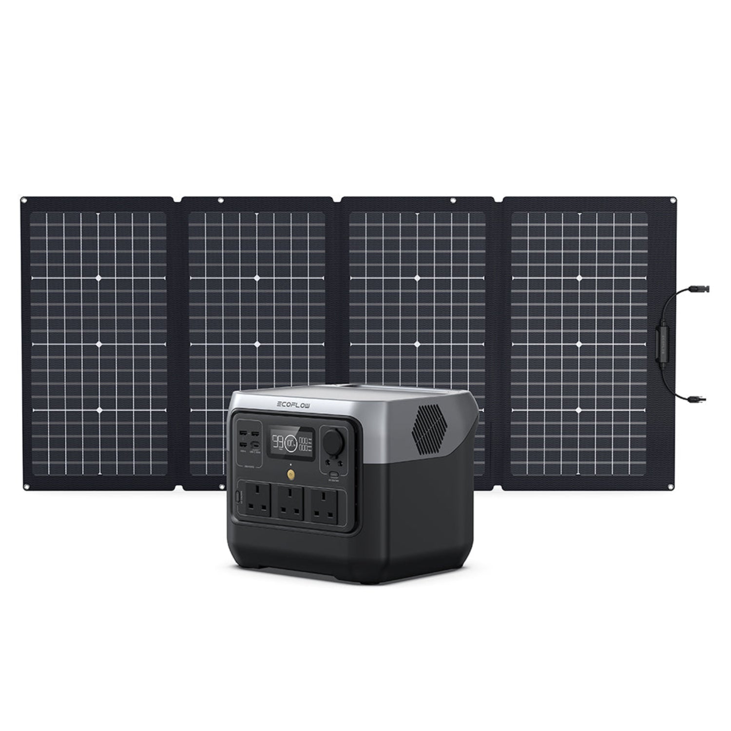 ECOFLOW Solar Generator River 2 Pro 768Wh LiFePO4 Battery with 220W Solar Panel, 3x300W AC Outlets 1600W Surge , Portable Power Station for Home Backup Outdoors Camping RV Emergency Renewed