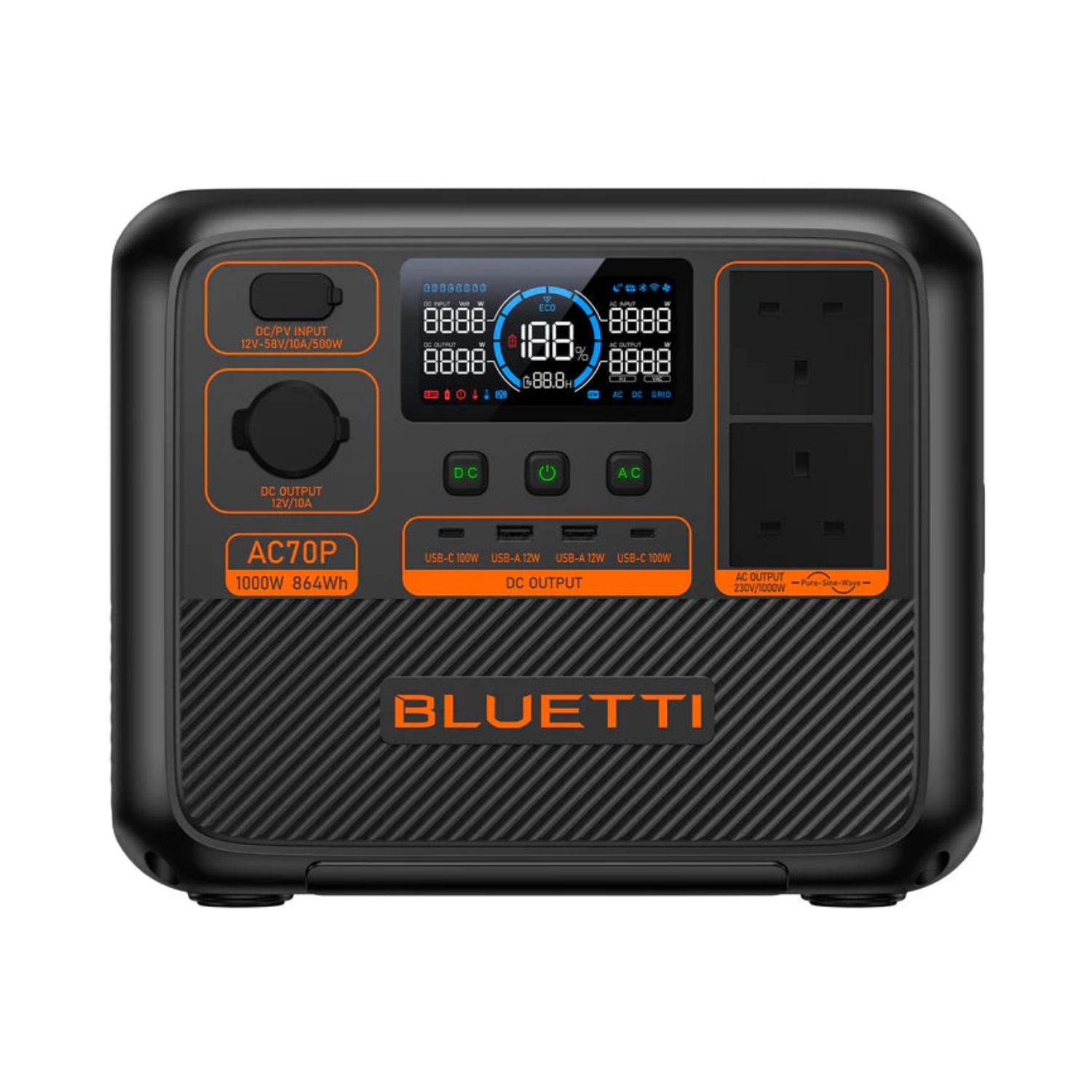 BLUETTI AC70P Portable Power Station | 1000W 864Wh