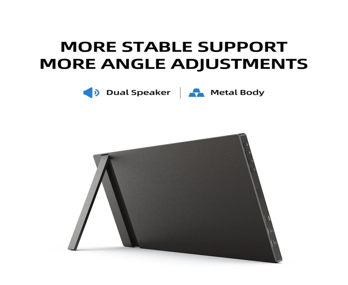 ARZOPA Z1RC 16" 2.5K Portable Monitor, 2560x1600 QHD IPS Display 123% sRGB with Built-in Stand USB-C HDMI Eye Care External Second Screen for Mac Laptop Phone PS4/5 Xbox Switch.