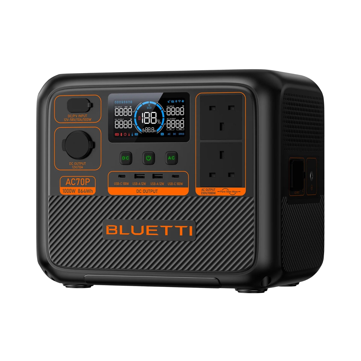 BLUETTI AC70P Portable Power Station | 1000W 864Wh