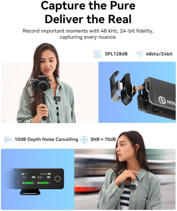 Hollyland LARK MAX Duo 2-Person Wireless Microphone System (2.4 GHz, Black)