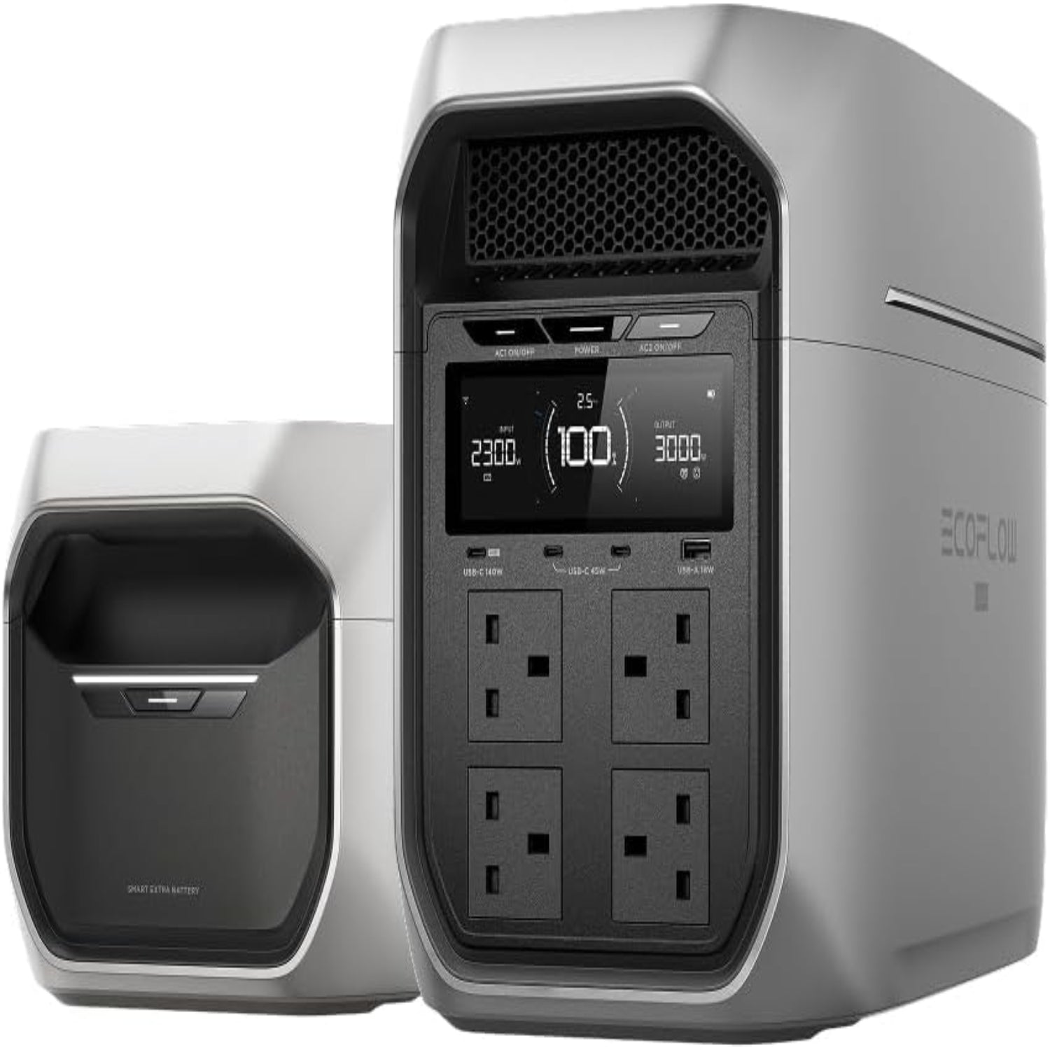 ECOFLOW Portable Power Station Delta 3 MAX Plus with Delta 3 MAX Plus Extra Battery