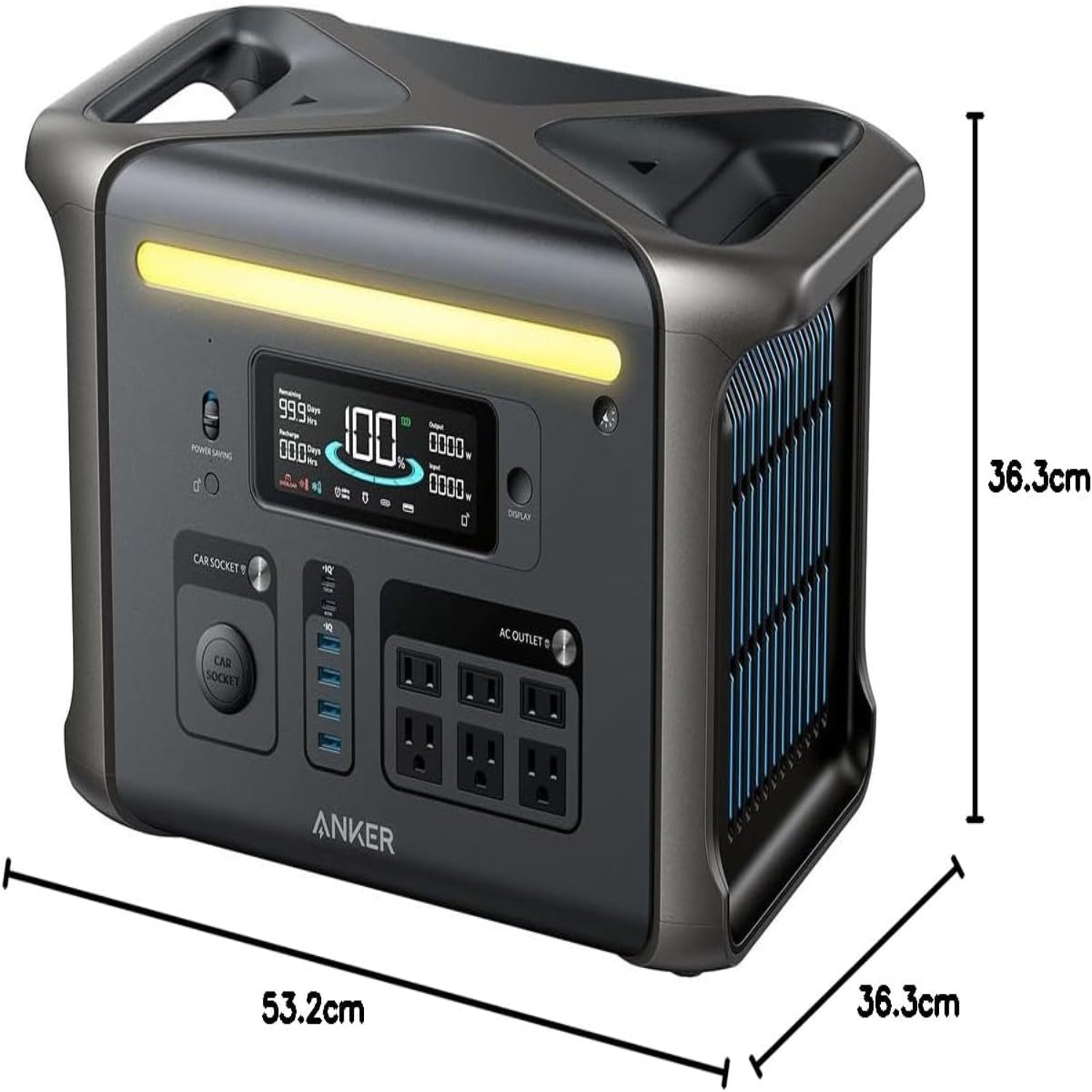 Anker SOLIX F1500 Portable Power Station, 1800W Solar Generator, PowerHouse Design, 1536Wh Battery Generators for Home Use, LiFePO4 Power Station for Outdoor Camping and RVs