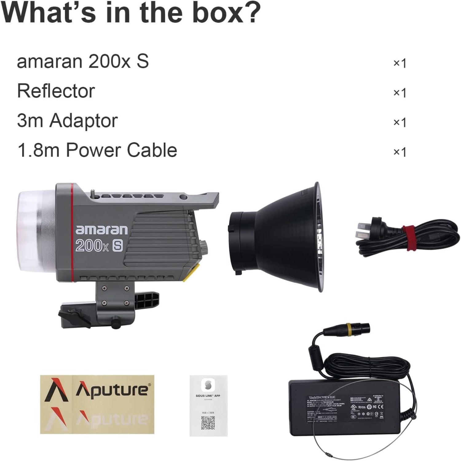 Aputure amaran 200x S 200W Bi-Color LED Video Light, 2700-6500k CRI95+, TLCI98+ Bluetooth App Control 9 Built-in Lighting Effects DC/AC Power Supply Bowens Mount Silent Fan (amaran 200xS)