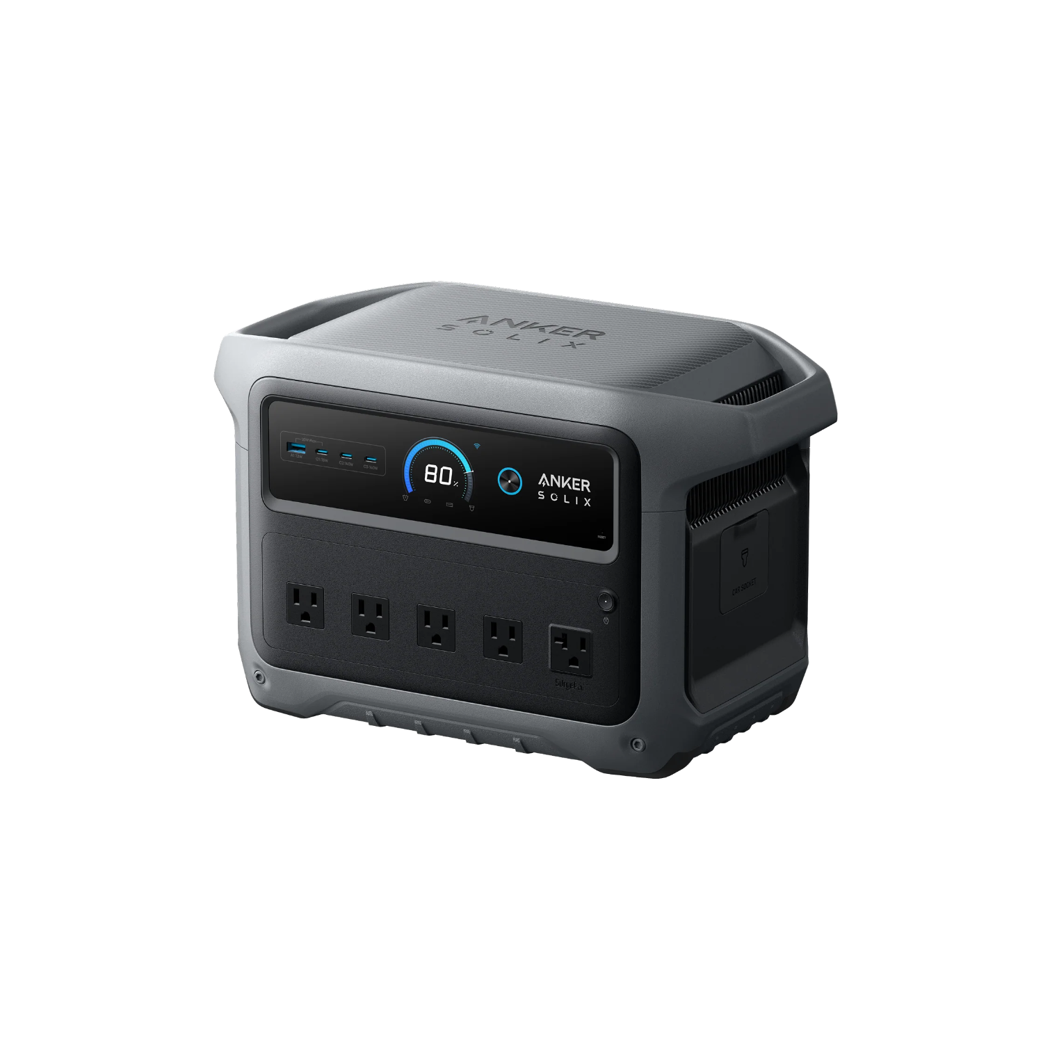 Anker SOLIX C1000 Gen2 Portable Power Station, 1024Wh Capacity, 2000W Output, 3000W Peak, HyperFlash 49min Recharge, 10 Ports, 10ms UPS, Solar & App Control, Quiet Durable LFP Battery | C1000Gen2