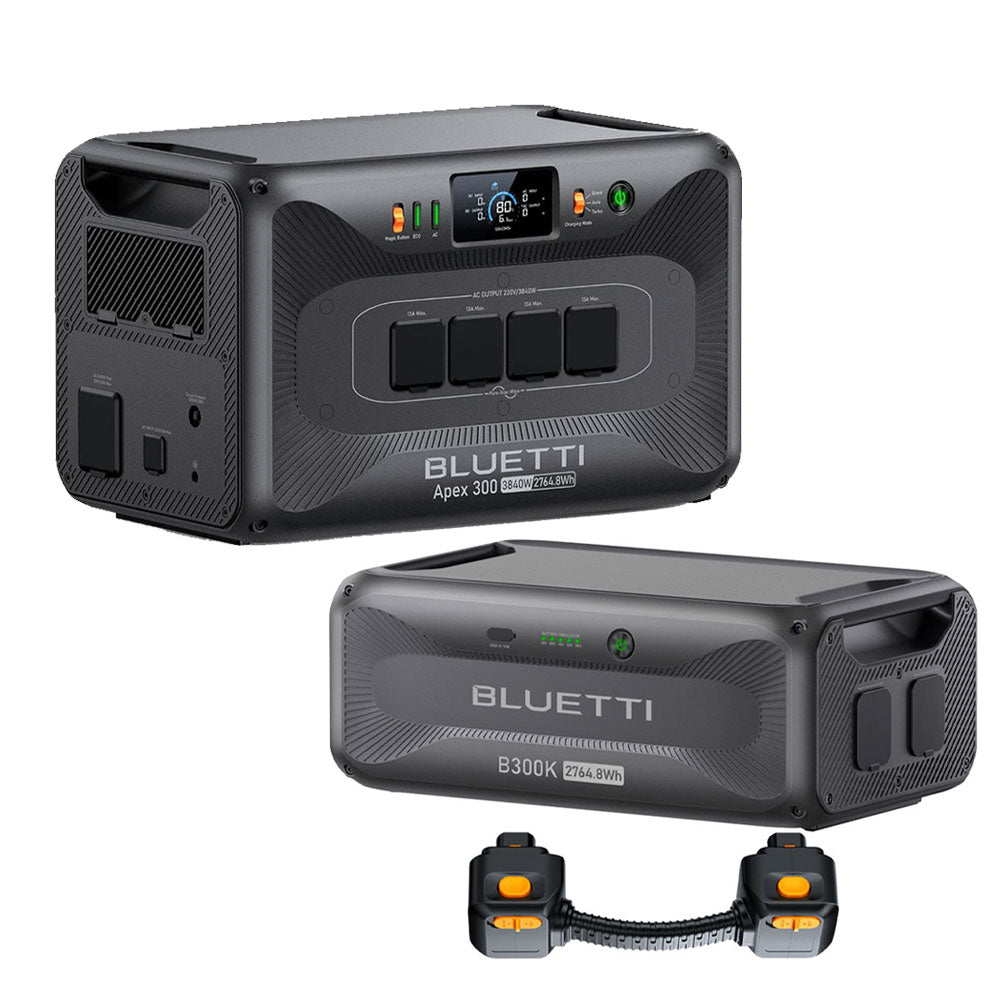 BLUETTI Apex 300 Portable Powerstation(3840W,2764.8WH) With BLUETTI B300K Expansion Battery