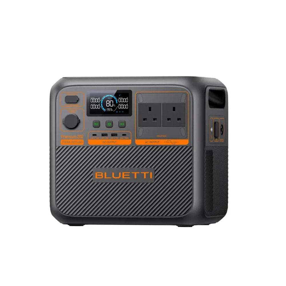 BLUETTI Premium 200 V2 Portable Power Station, 2,073.6Wh LiFePO₄ Battery, 2,700W AC Output, Solar Generator for Home Backup, Camping and Outdoor Use