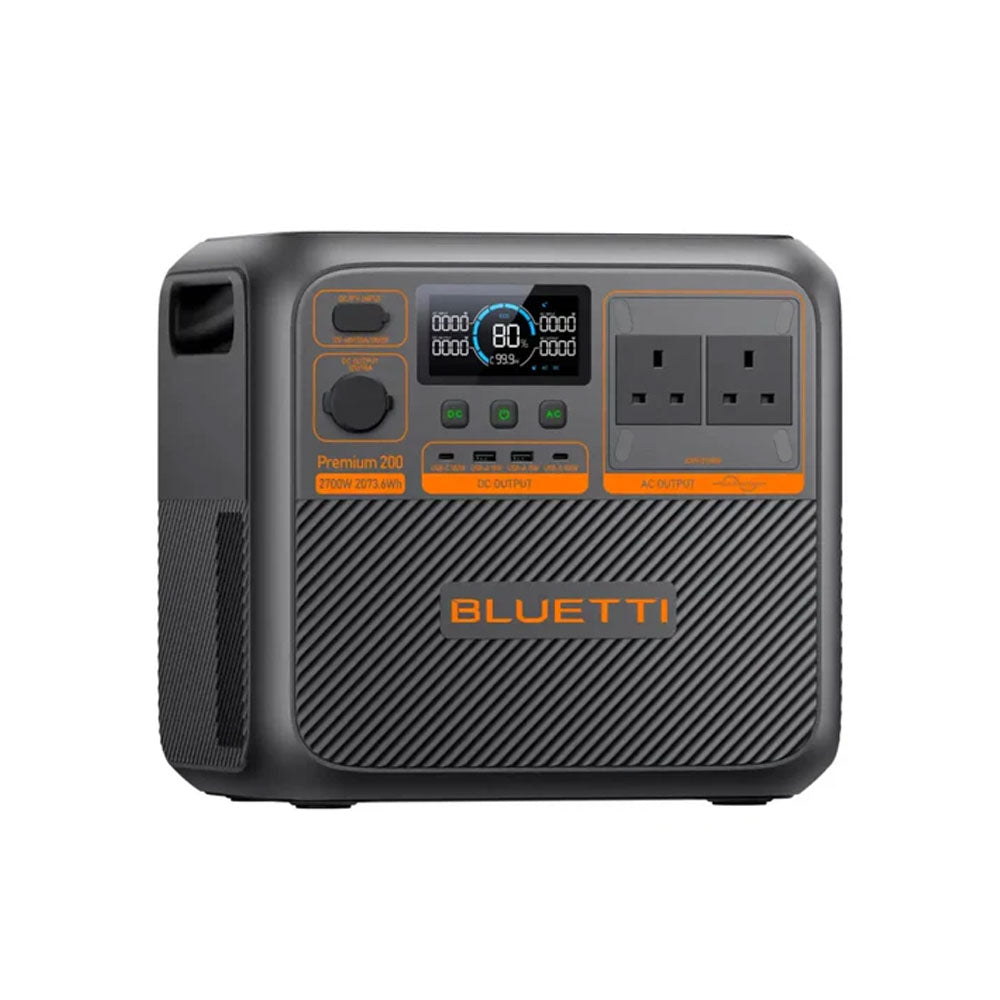 BLUETTI Premium 200 V2 Portable Power Station, 2,073.6Wh LiFePO₄ Battery, 2,700W AC Output, Solar Generator for Home Backup, Camping and Outdoor Use