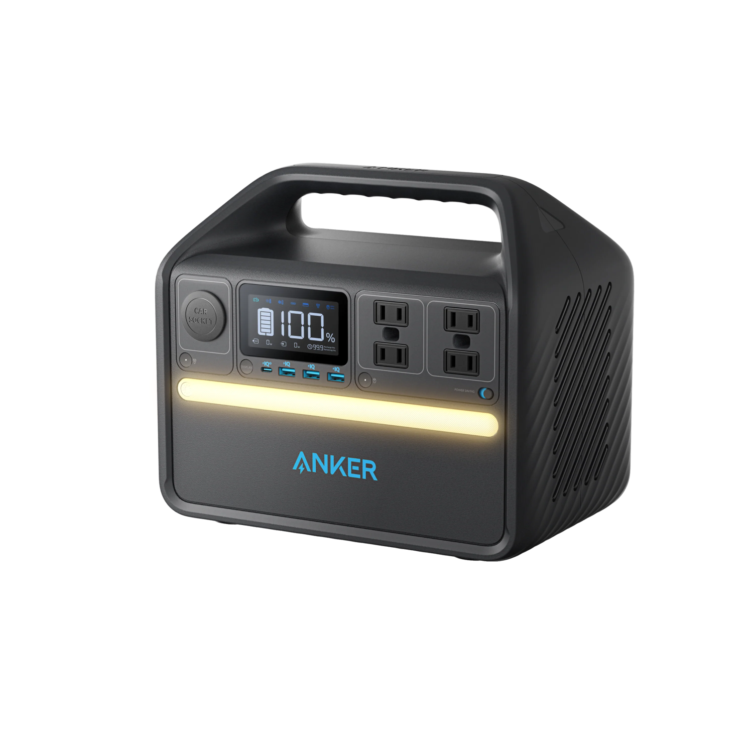 535 Portable Power Station, 512Wh Solar Generator (Solar Panel Optional) with LiFePO4 Battery Pack, 500W 9-Port Powerhouse, 4 AC Outlets, 60W USB-C PD Output, LED Light for Outdoor Camping, RV Black