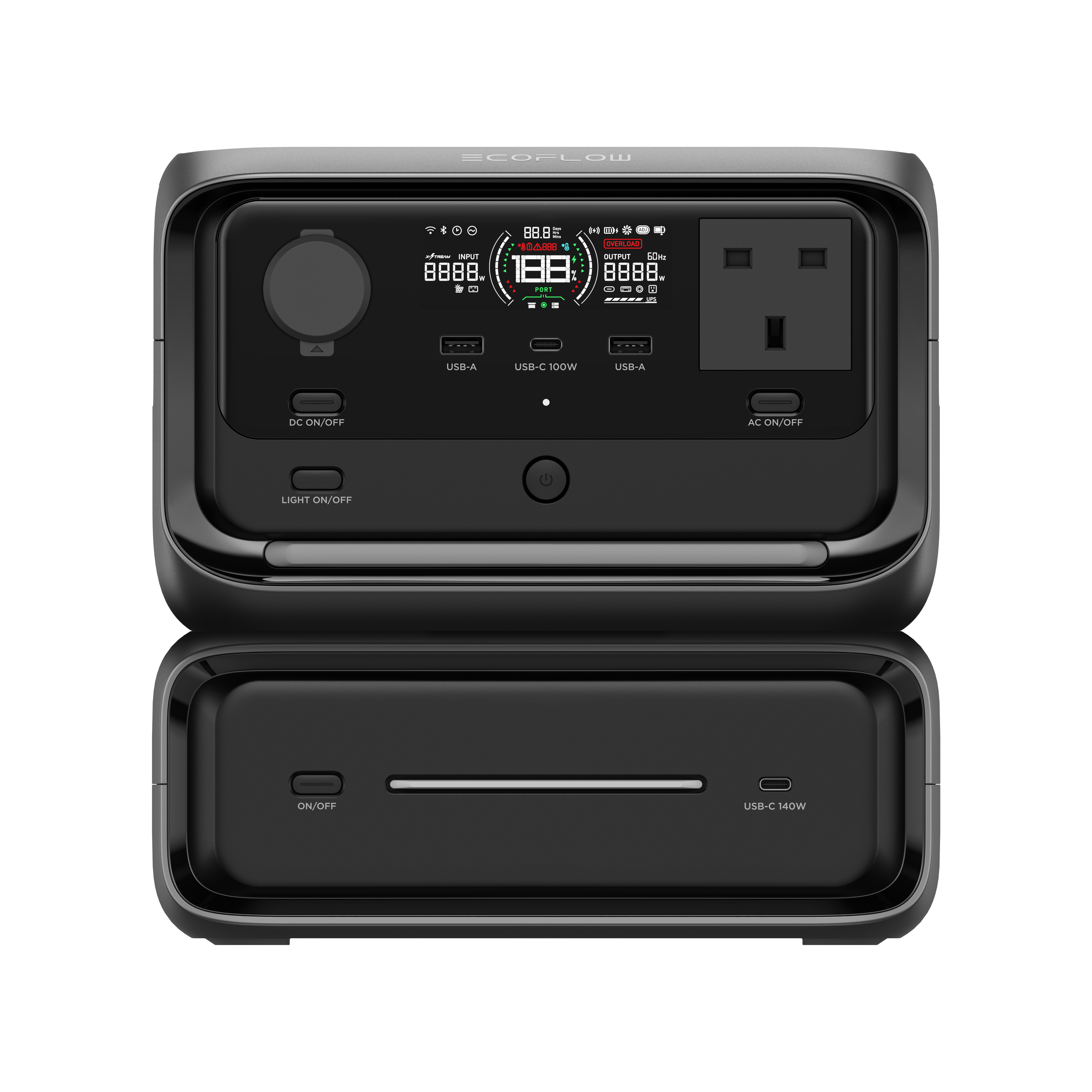 EcoFlow RIVER 3 Max (RIVER 3 Plus&EB300) Portable Power Station – 572Wh LFP Battery, 1200W Output