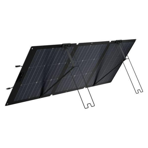 ECOFLOW 160W Bifacial Portable Solar Panel for Power Plants, 25% High Conversion Efficiency, Foldable Solar Panel with Adjustable Kickstand, IP68 Waterproof for Outdoor Camping