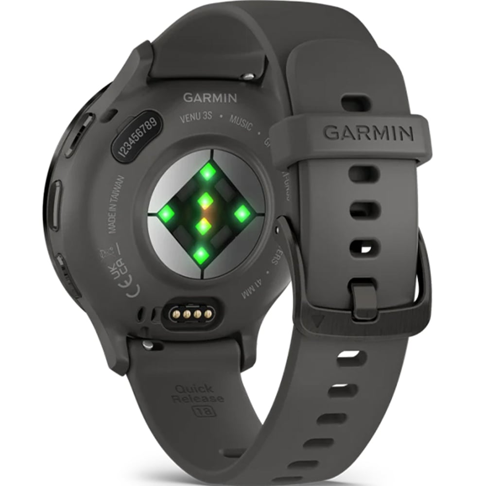 Garmin Venu 3s GPS Smartwatch Stainless Steel Bezel With Pebble Grey Case and Silicone Band 41mm 010-02785-00