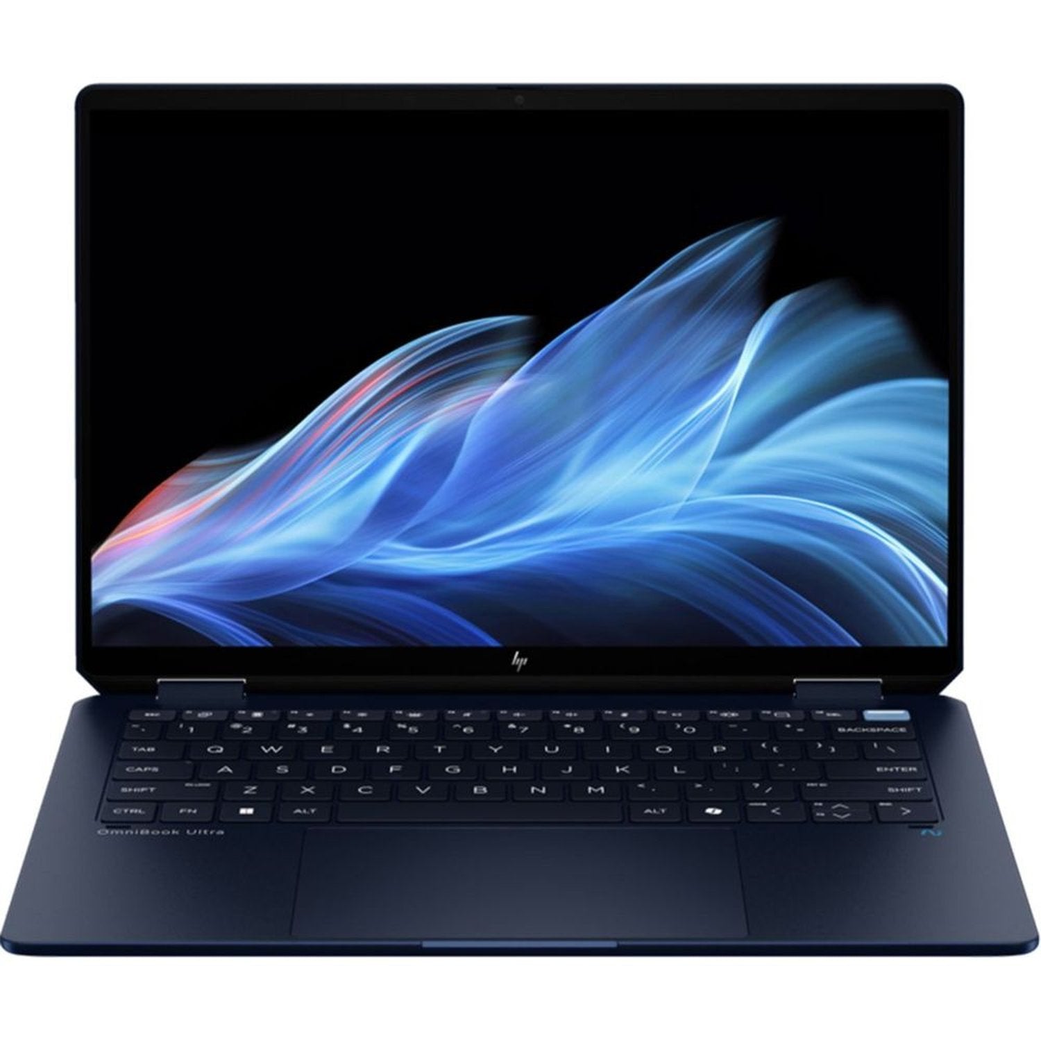 HP OmniBook Ultra Flip (2024) Ultrabook – 2nd Series / Intel Core Ultra 7-256V / 14inch 2.8K OLED / 1TB SSD / 16GB RAM / Shared Intel Arc Graphics / Windows 11 Home / English & Arabic Keyboard / Atmospheric Blue / Middle East Version – [14-FH0002NE]
