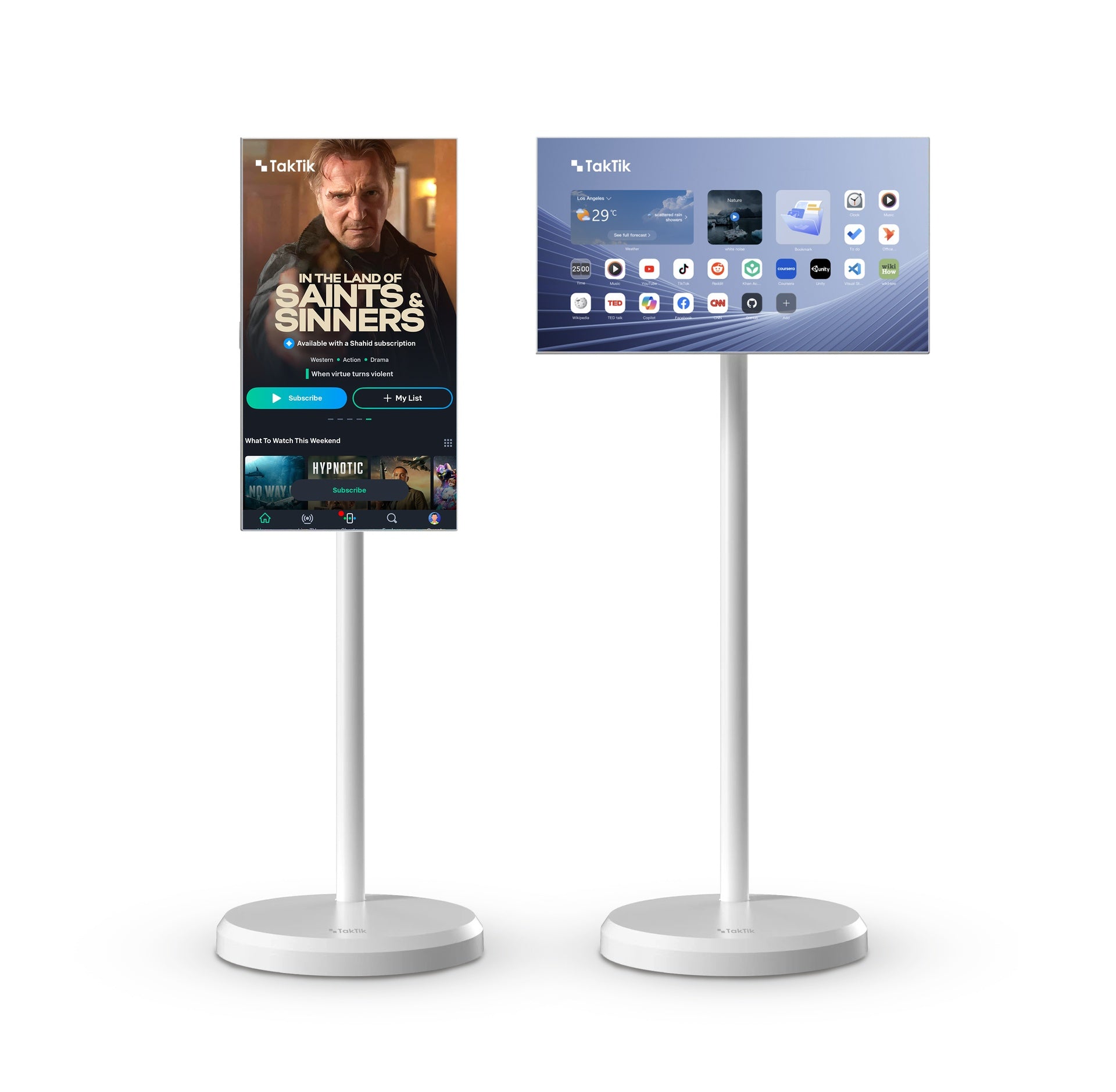 Taktik Floor Standing Smart Screen 21.5 Inch Android Touch Display with 1080p Resolution