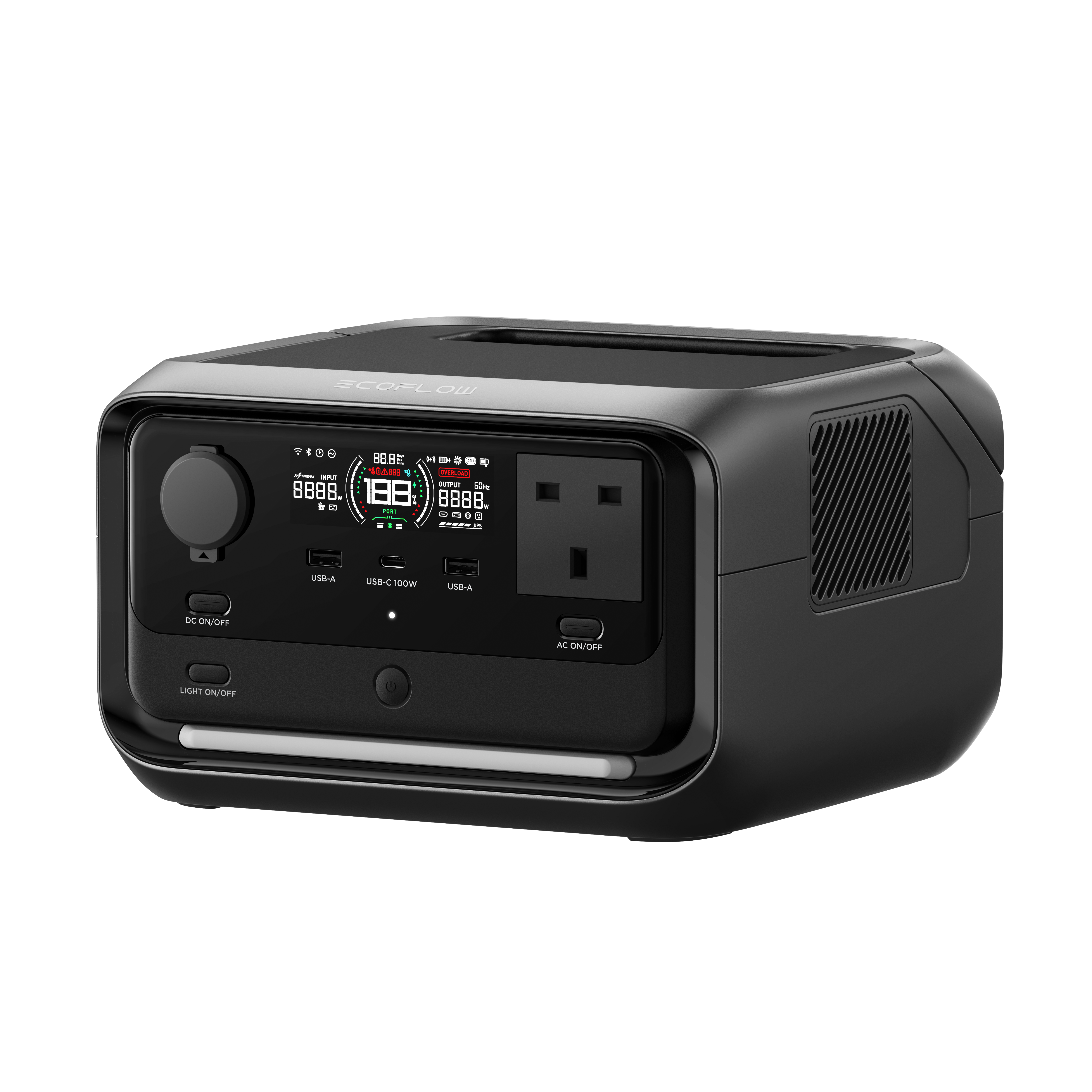 EcoFlow RIVER 3 Plus Portable Power Station (286Wh LFP Battery, 1200W Output)