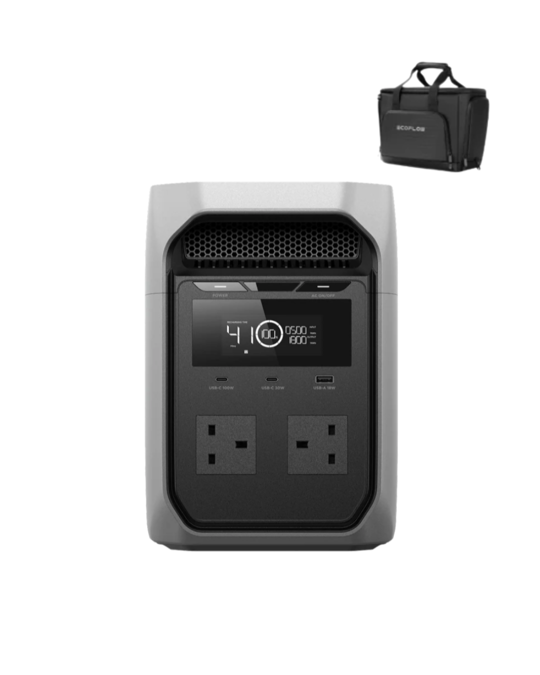EcoFlow DELTA 3 Classic Portable Power Station – 1024Wh, 1800W with Free Bag