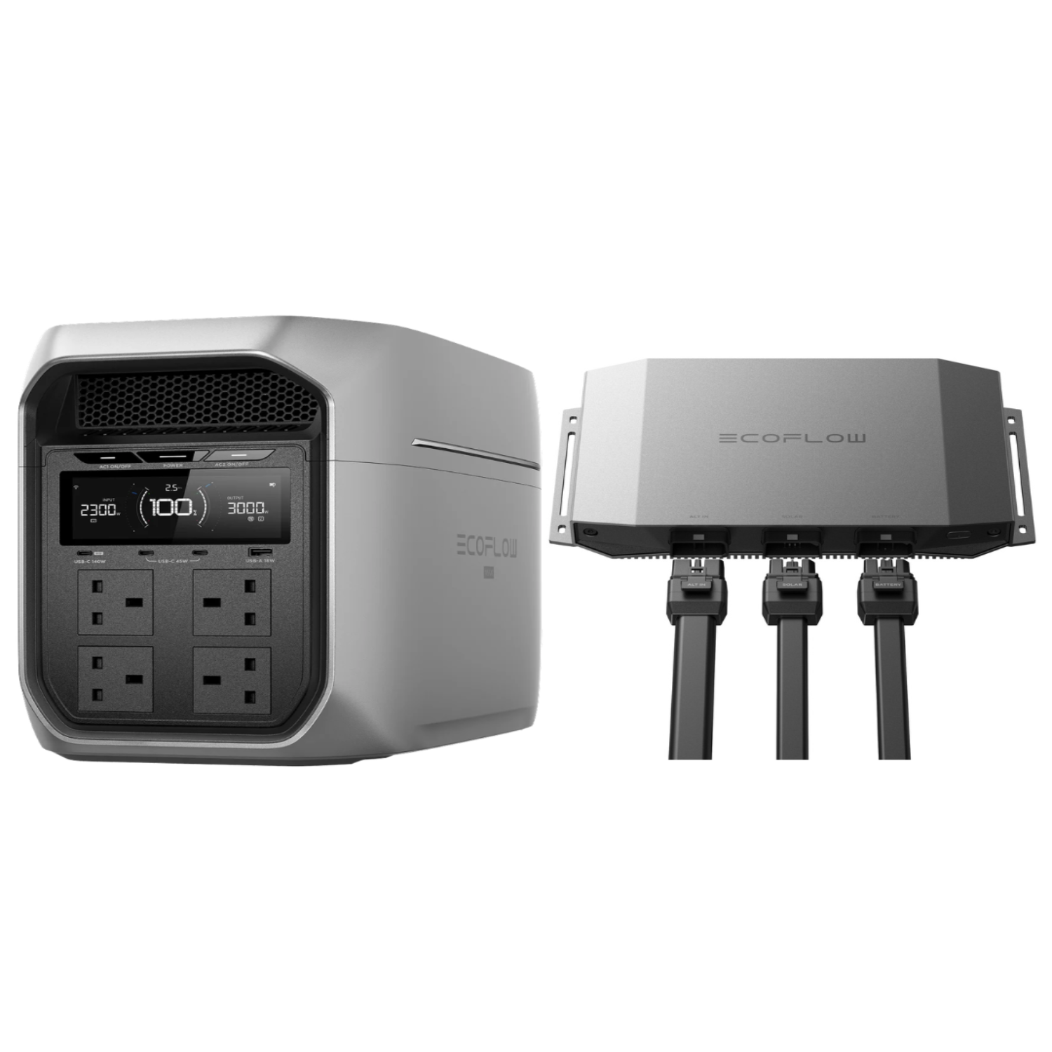 EcoFlow DELTA 3 Max Plus Portable Power Station + 1000W Alternator Charger | Car Charging Backup System UAE